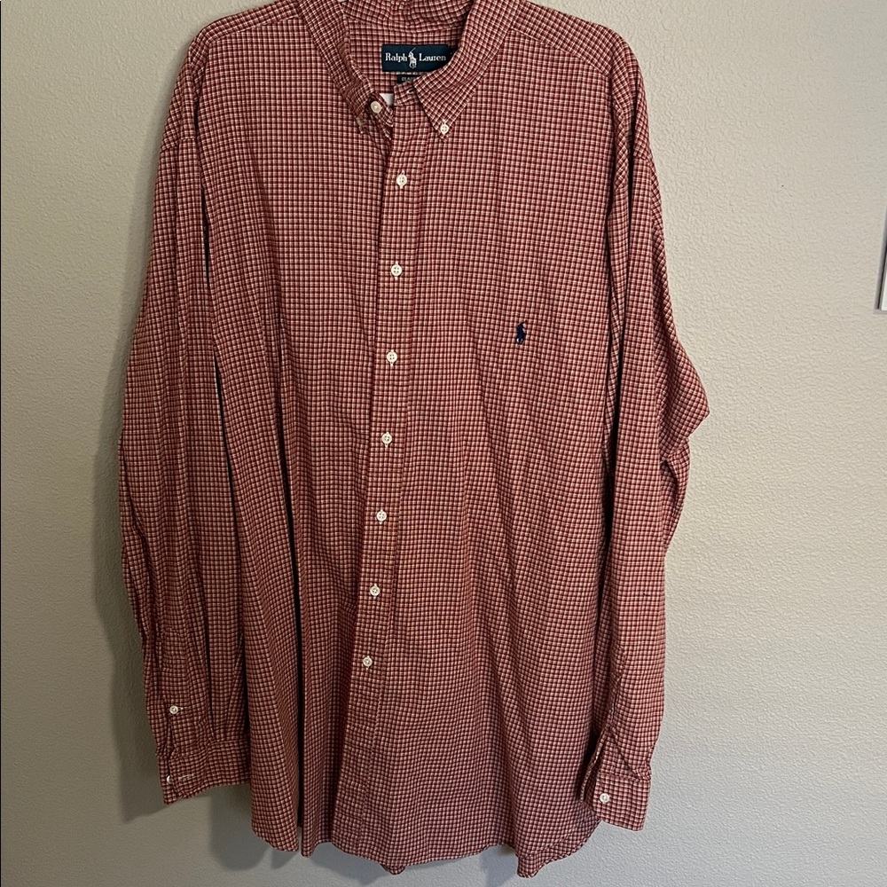 Ralph Lauren Men's Red Gingham Shirt